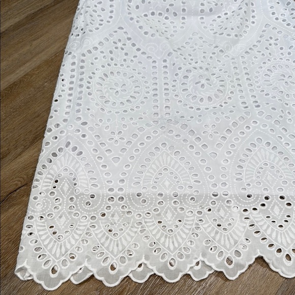 Ophelia Roe Size Medium White Sleeveless A-line Midi Dress Embroidered - Picture 6 of 12